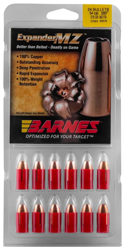 Barnes Bullets Expander MZ 54 Cal 275 GR 24 Per Box