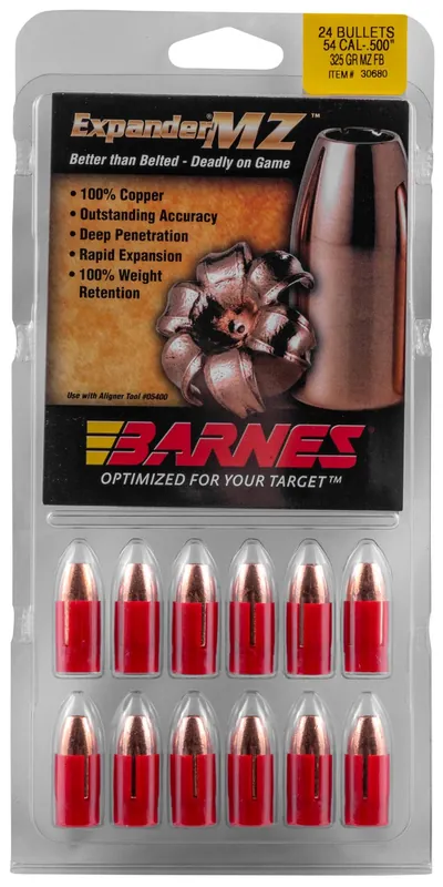 Barnes Bullets Expander MZ 54 Cal 325 GR 24 Per Box