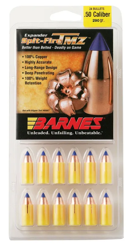Barnes Bullets Spit-Fire TMZ 50 Cal 290 GR 24