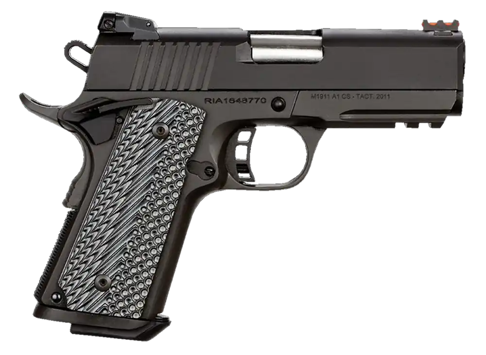 Rock Island Tac Ultra CS .45ACP 3.62" 7+1 Black Parkerized Steel Ambi Thumb Safety Black/Gray G10 Grips 51470