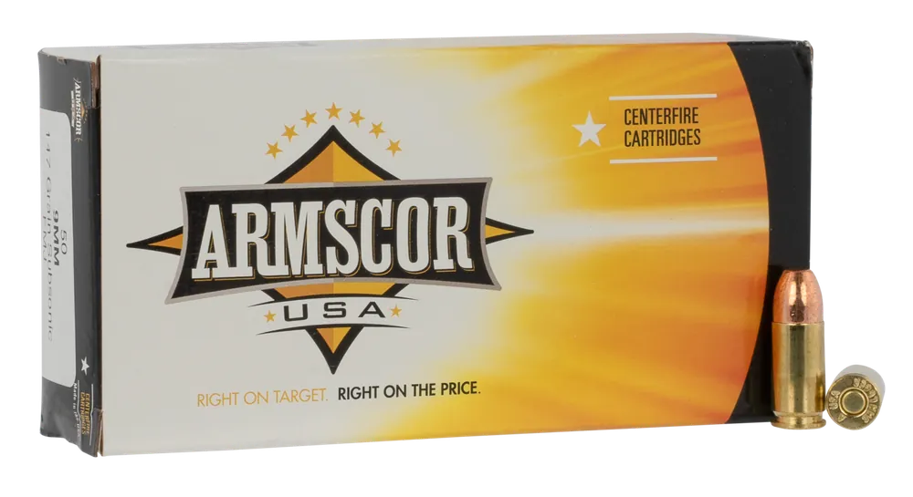 Armscor Pistol 9mm Luger 147 Gr Full Metal Jacket (FMJ) 50/Box