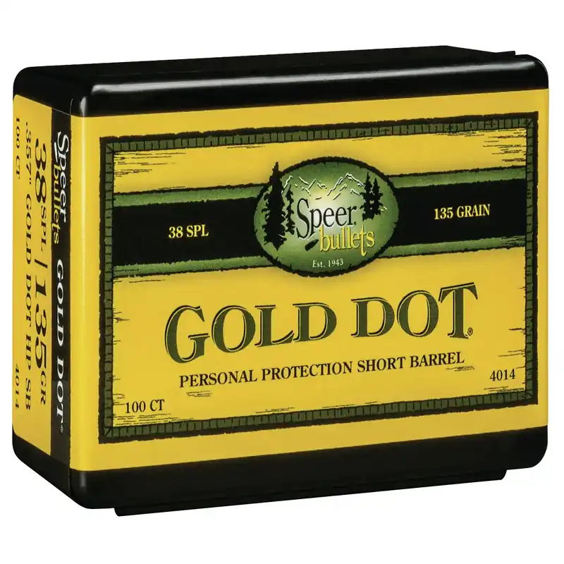 Speer Gold Dot Personal Protection 38 Cal 135 Gr HP 100/Box