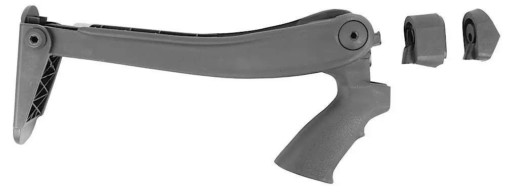 Advanced Technology Shotforce Shotgun Stock Marine Edition Top Folding Black Synthetic for Moss 12/20 GA, Rem 870 12 GA, Win 12/20 GA