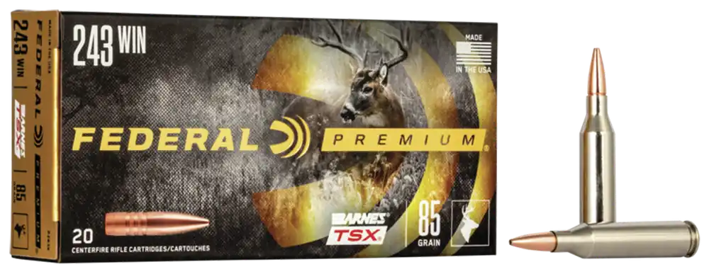 Federal Premium 243 Win 85 gr Barnes Triple-Shock X 20 Bx
