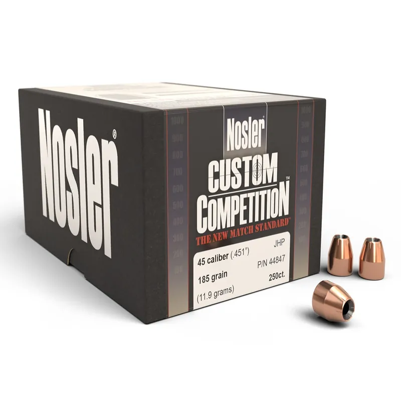 Nosler Custom Competition 45 Cal 185 Gr JHP 250/Box