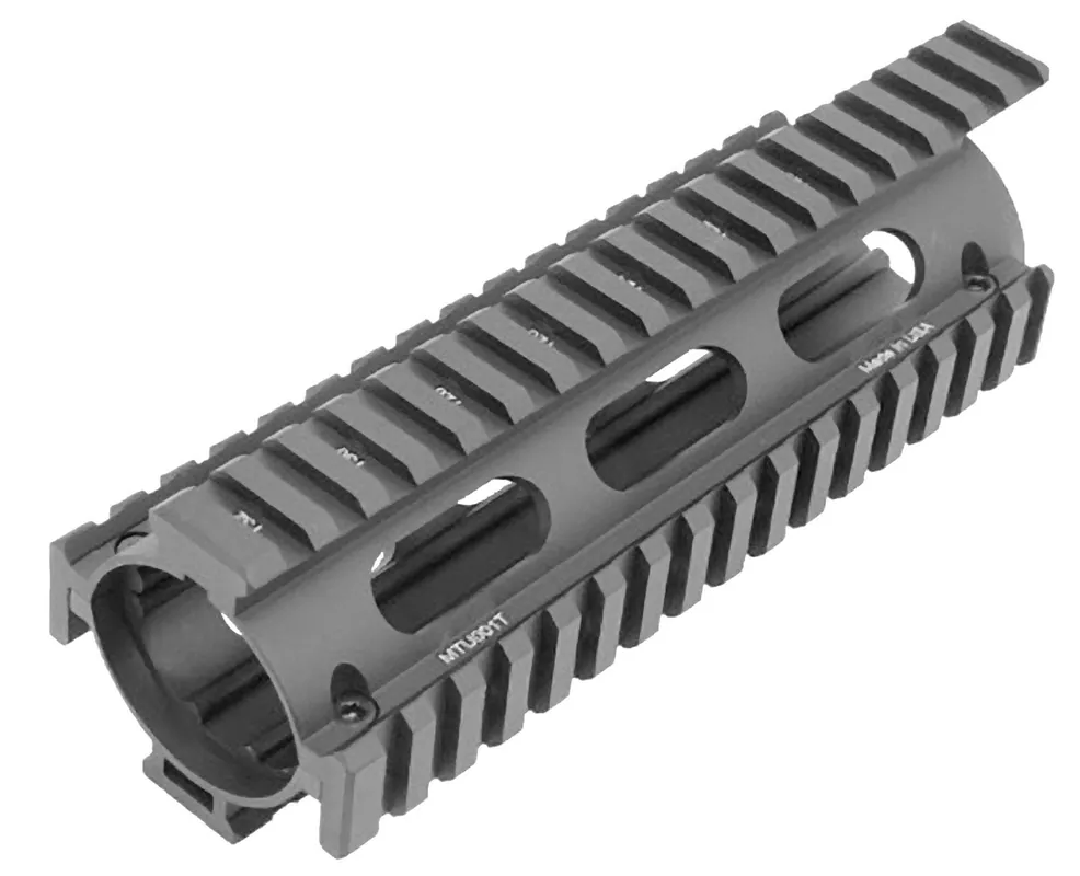 Pro Quad Rail Drop-In Handguard Carbine with Extensions Style made of Aluminum Material with Black Anodized Finish for AR-15