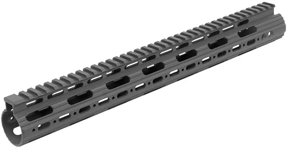 Pro Slim Rail Handguard Free-Floating 15" L Aluminum Material with Black Anodized Finish, KeyMod Slots & Picatinny Rail for AR-15