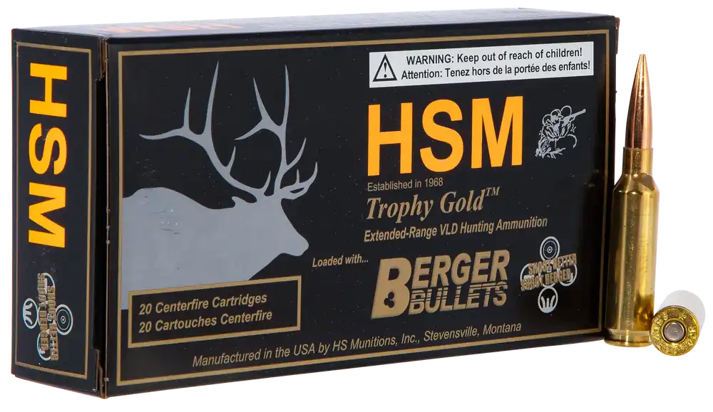 HSM Trophy Gold 6.5 Creedmoor 140 gr Match Hunting Very Low Drag 20 Bx