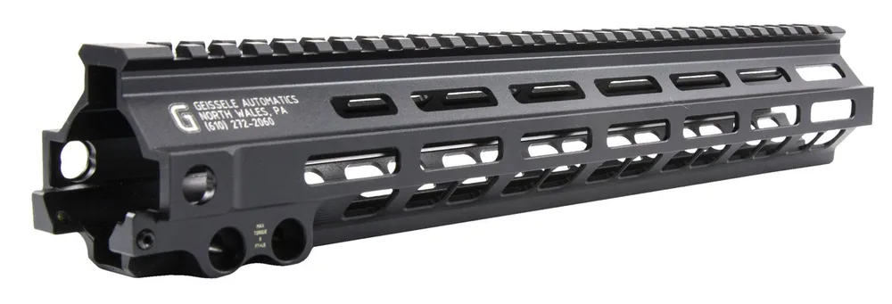 Geissele Automatics MK8 Super Modular Rail 13.50" M-LOK Style Made of 6061-T6 Aluminum with Black Anodized Finish for AR-Platform