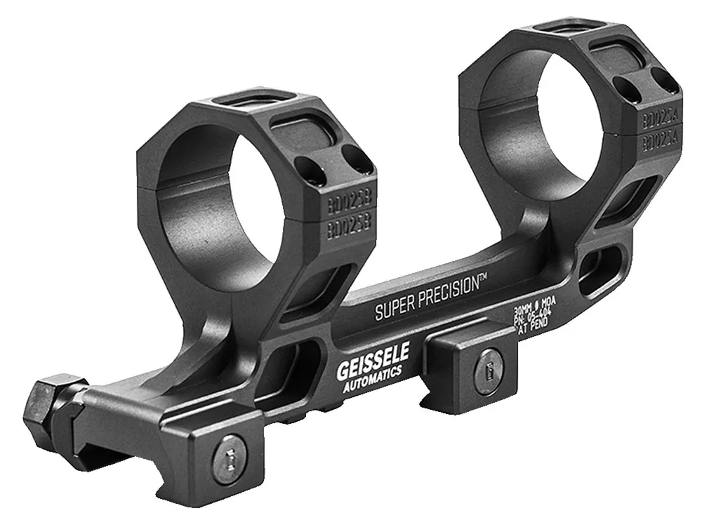 Geissele Automatics Super Precision Scope Mount/Ring Combo Black Anodized AR-15/M4 Standard 30mm Tube Picatinny Rail Aluminum AR-Platform