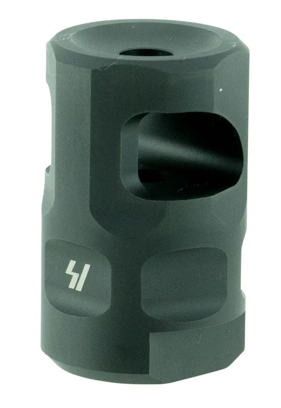 Strike Industries Sail Comp Black Steel with 1/2"-28 tpi Threads, 1.57" OAL & 0.26" Diameter for 223 Rem, 5.56x45mm NATO AR-Platform