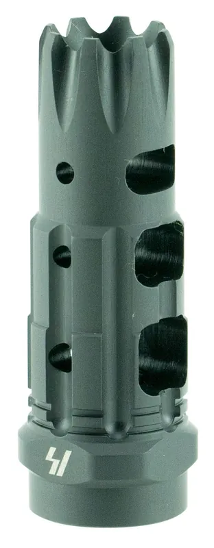 Strike Industries Triple Crown Comp Black Steel with 1/2"-28 tpi Threads, 2.63" OAL & 0.85" Diameter for 223 Rem, 5.56x45mm NATO AR-Platform