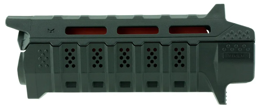 Strike Viper Carbine Length Handguard AR-Platform Black, Red Inserts Polymer