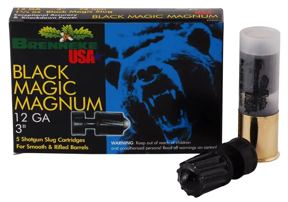 Brenneke SL Black Magic Magnum 12 Ga 3" 1 3/8 oz 602 Gr. 1502 fps Slug Shot 5/Box