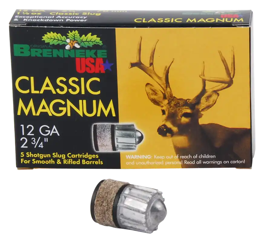 Brenneke Classic Magnum 12 Ga 2-3/4" 1-1/8 oz Lead Slug 5/Box
