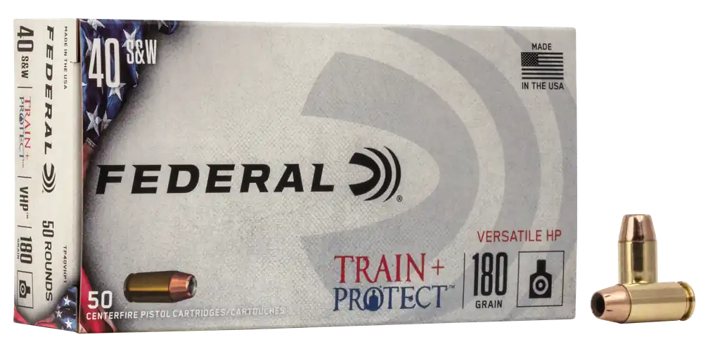 Federal Train + Protect 40 S&W 180gr HP 50rd Box