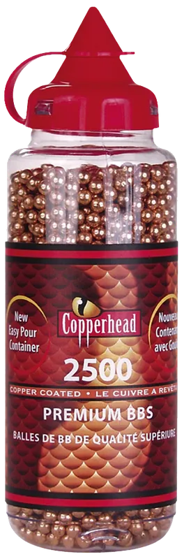 Crosman 747 Copperhead BBs .177 BB Copper-Coated Steel 2500 Per Bottle