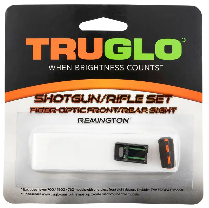 TruGlo Fiber-Optic Sight Set Fiber Optic Red Green Black Remington Iron Sight Including 700 Muzzleloaders