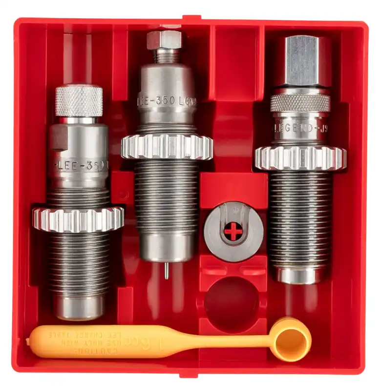 Lee Precision Steel 3 Die Set Red 350 Legend Plastic Capacity 2 Dies