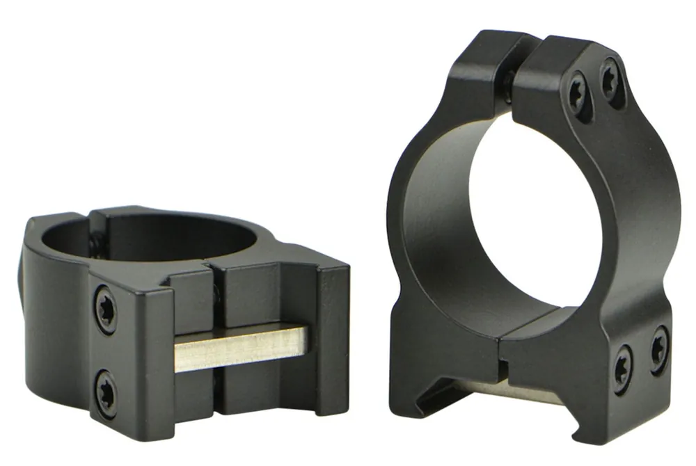 Warne Maxima Vertical Ring Set Fixed For Rifle Maxima/Weaver/Picatinny Low 1" Tube Matte Black Steel