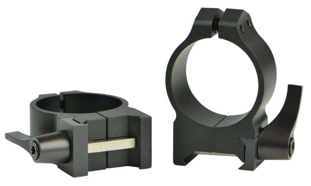 Warne Maxima Vertical Ring Set Quick Detach For Rifle Maxima/Weaver/Picatinny Medium 30mm Tube Matte Black Steel
