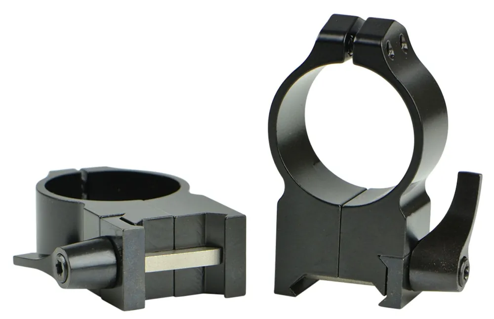 Warne Maxima Vertical Ring Set Quick Detach For Rifle Maxima/Weaver/Picatinny Extra High 30mm Tube Matte Black Steel