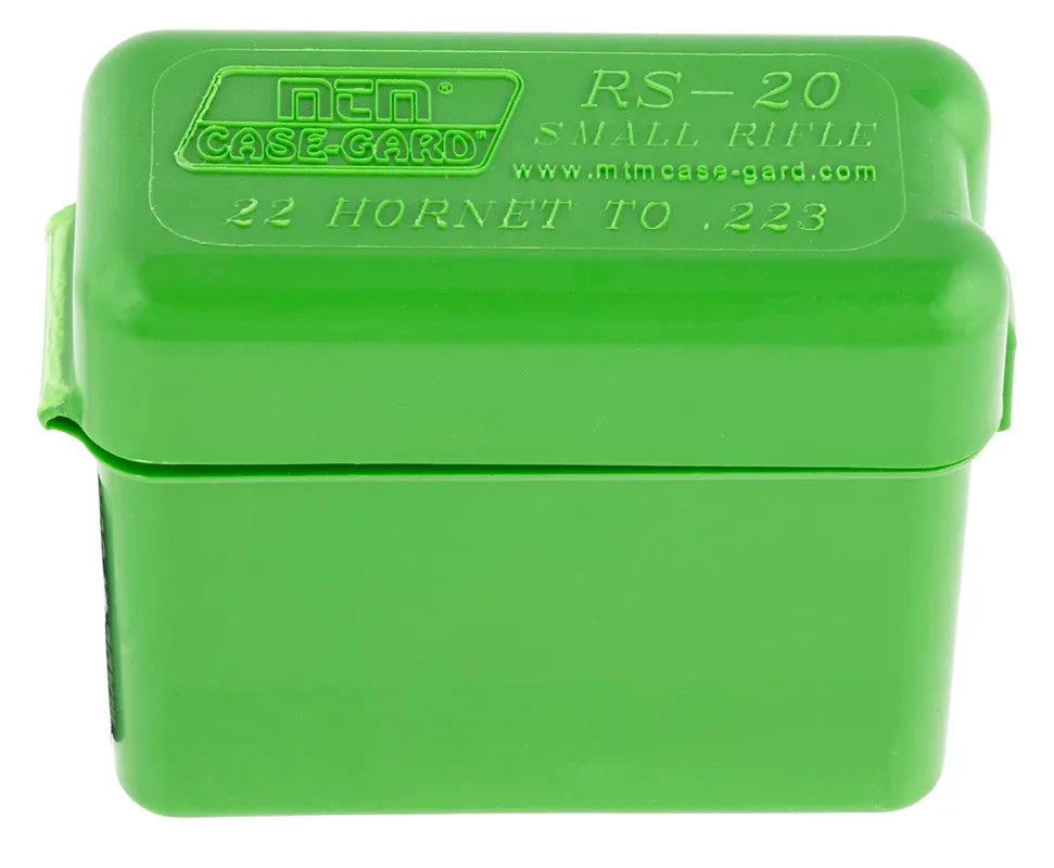 MTM Case-Gard Ammo Box RS-20-10 Belt Carrier Multi-Caliber Rifle Green Polypropylene 20rd