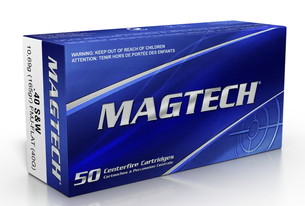 Magtech Range/Training 40 S&W 165 gr Full Metal Jacket Flat Nose (FMJFN) 50 Bx/ 20 Cs