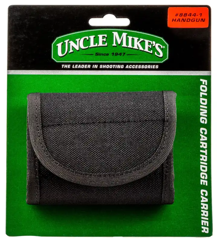 Uncle Mike‘s Folding Cartridge Carrier Handgun 12 Rounds Black Nylon