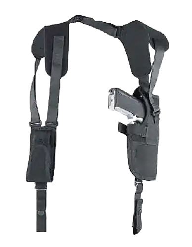 Uncle Mike‘s Pro-Pak Vertical Shoulder 3.75-4.5" Lg Auto Nylon Black