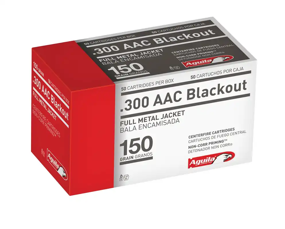 Aguila Rifle 300 Blackout 150 gr Full Metal Jacket Boat-Tail (FMJBT) 50/Box
