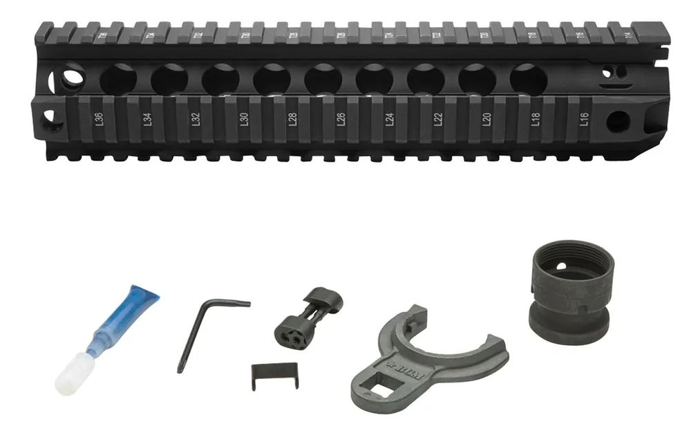 BCM QRF Handguard 10" Free-Floating Style Made of Aluminum with Black Anodized Finish & Picatinny Rial for AR-Platform