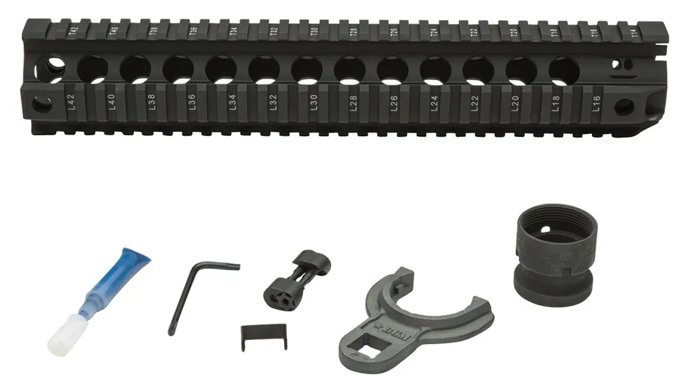BCM QRF 12" Free-Floating Style Made of Aluminum with Black Anodized Finish & Picatinny Rail for AR-Platform