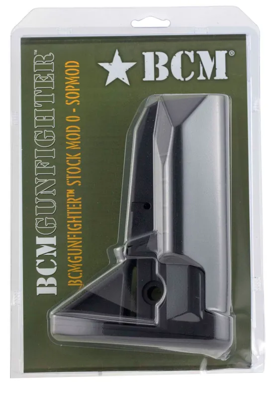 BCM BCMGunfighter Mod 0 Stock Assembly Black Synthetic with SOPMOD Cheekweld for AR-15