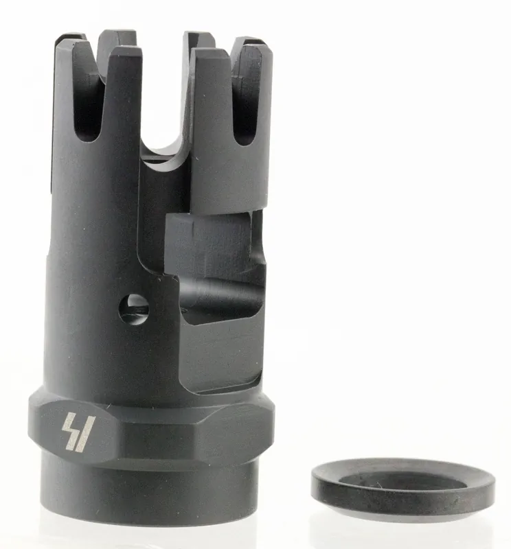 Strike Industries Checkmate Comp Black Steel with 1/2"-28 tpi Threads & 1.87" OAL for 223 Rem, 5.56x45mm NATO AR-Platform