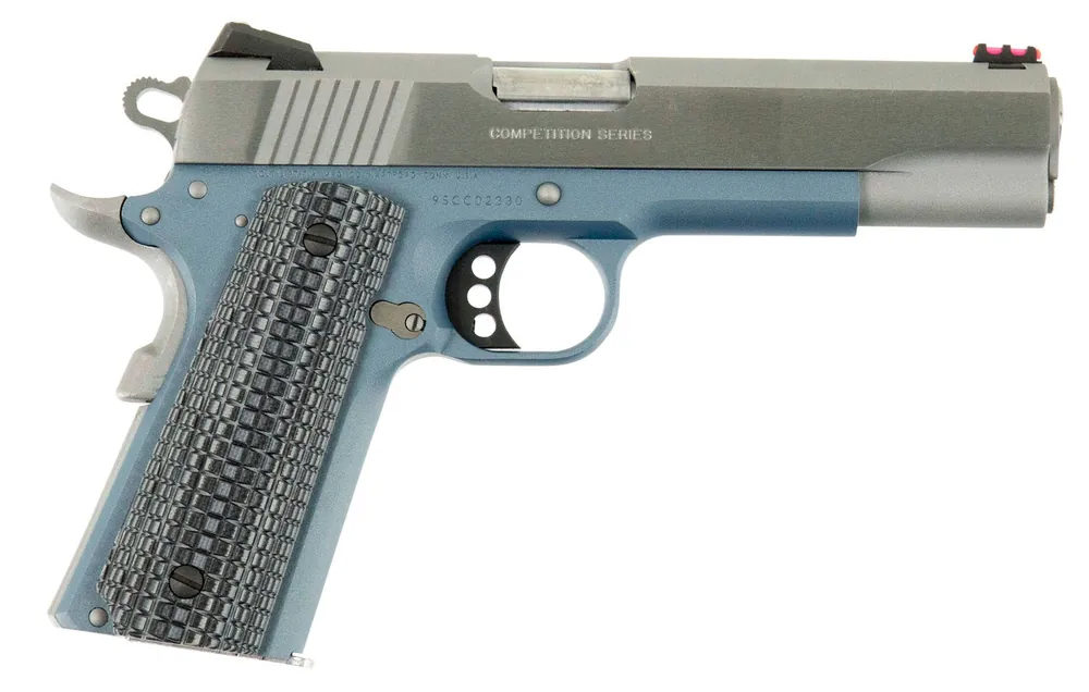 Colt Mfg Competition Government 9mm Luger Pistol 5" Blue Titanium O1072CCSBT