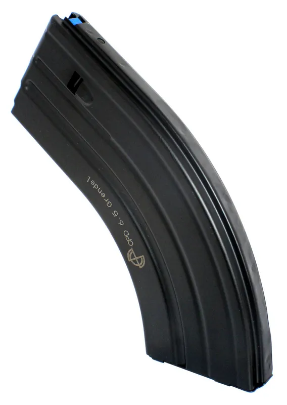 DuraMag SS Replacement Magazine Black with Blue Follower 26rd 6.5 Grendel, 6mm ARC for AR-15