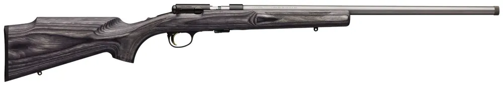 Browning 22 LR Caliber with 10+1 Capacity, 22" Threaded Barrel, Polished Blued Metal Finish & Satin Gray Laminate Stock Right Hand (Full Size)