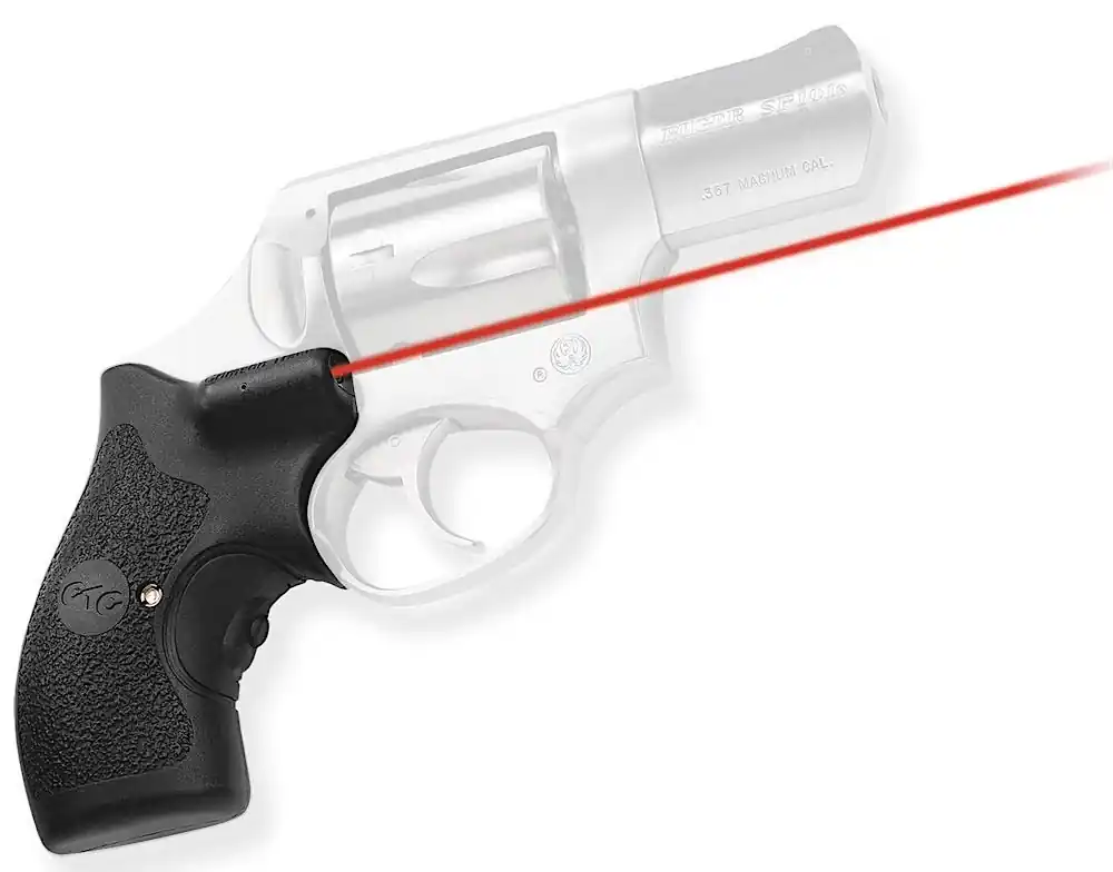 Crimson Trace Lasergrips 5mW Red Laser with 633nM Wavelength & Black Finish for Ruger SP101