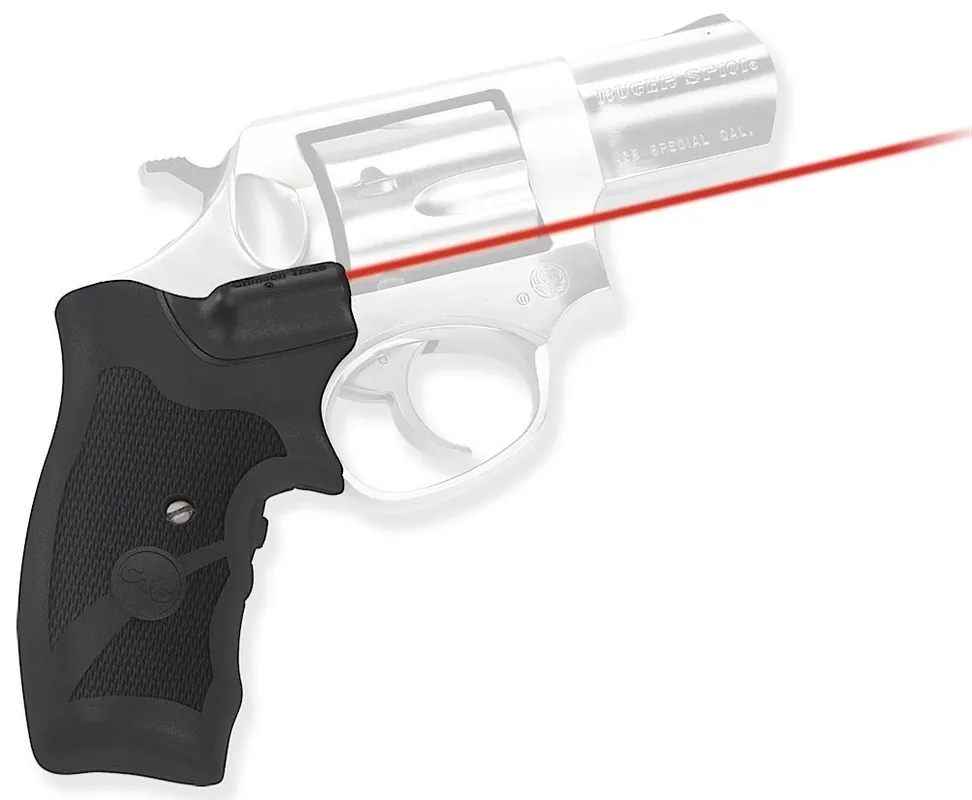 Crimson Trace Lasergrips 5mW Red Laser with 633nM Wavelength & 50 ft Range Black Finish for Ruger SP101