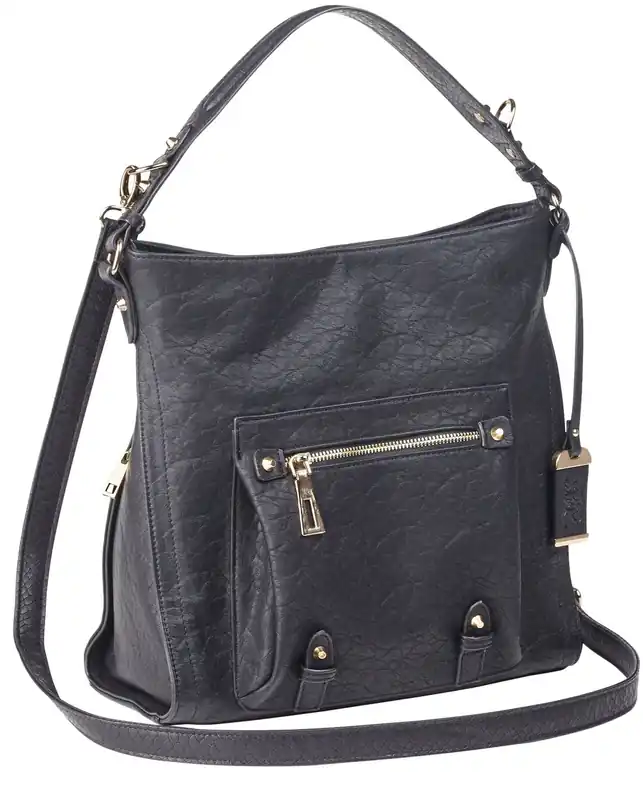 Bulldog Hobo Purse w/Holster Black Leather Most Sm Pistols & Revolvers RH