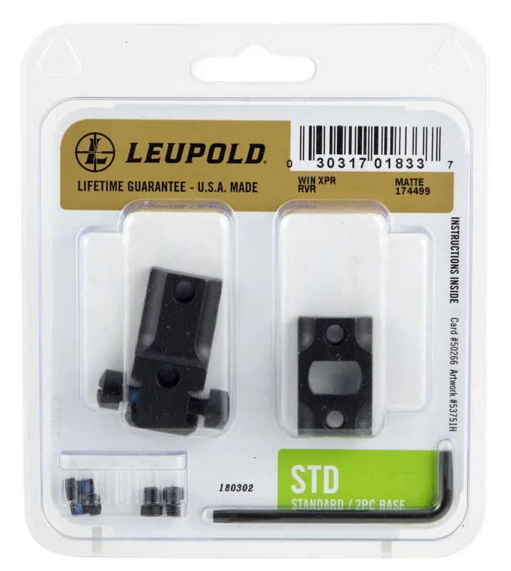Leupold Standard Base Set Matte Black Winchester XPR Reversible Rear Steel Rifle
