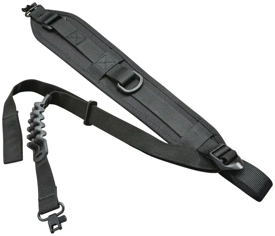 Butler Creek Quick Carry Sling made of Black Neoprene with 27"- 36" OAL, 1.25" W, Adjustable Padded Design & QD Swivels for Rifle/Shotgun