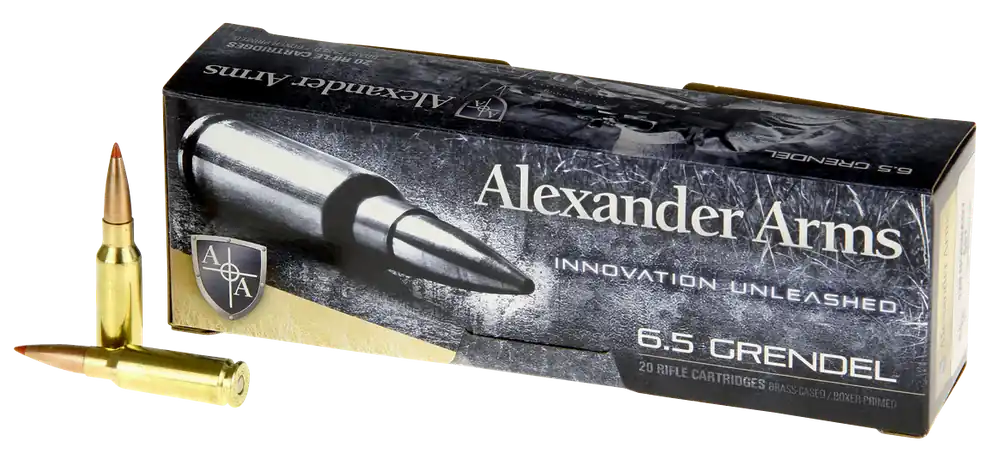 Alexander Arms Rifle Ammo 6.5 Grendel 129 gr Hornady SST (Balistic Tip) 20 Bx
