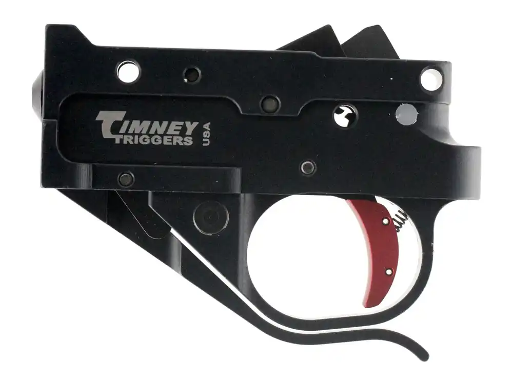 Timney Triggers Replacement Trigger Single-Stage Curved Trigger with 2.75 lbs Draw Weight & Black/Red Finish for Ruger 10/22