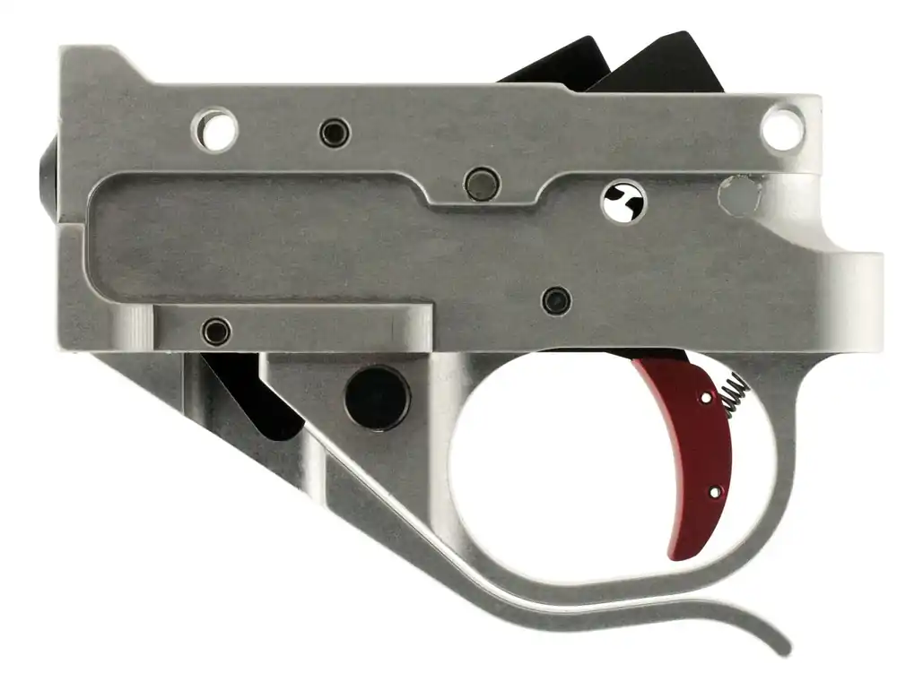 Timney Triggers Replacement Trigger Single-Stage Curved Trigger with 2.75 lbs Draw Weight & Silver/Black Finish for Ruger 10/22
