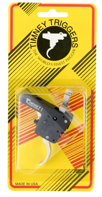 Timney Triggers Featherweight Deluxe Curved Trigger with 3 lbs Draw Weight & Black/Nickel Finish for Howa 1500