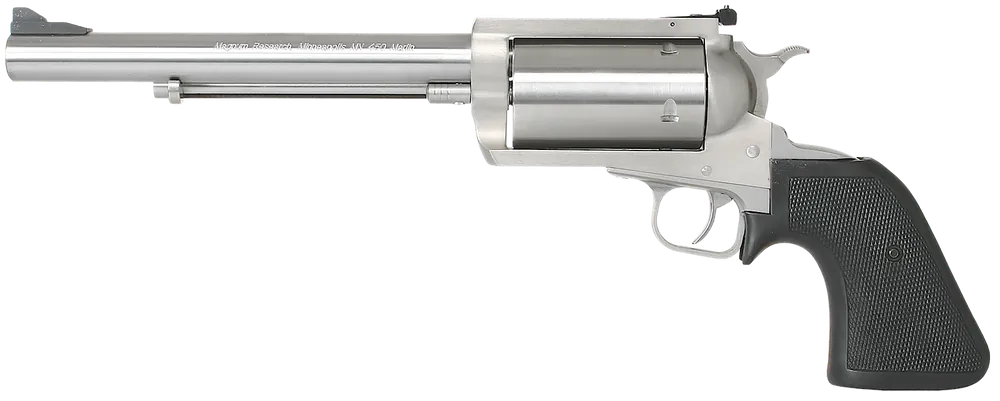 Magnum Research BFR500SW7 BFR Long Cylinder SAO 500 S&W Mag Caliber with 7.50" Barrel, 5rd Capacity Cylinder, Overall Brushed Stainless Steel Finish & Black Rubber Grip