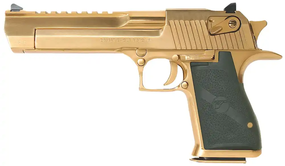 Magnum Research Desert Eagle Mark XIX 44 Rem Mag 6" 8+1 Titanium Gold Carbon Steel Frame & Slide Black