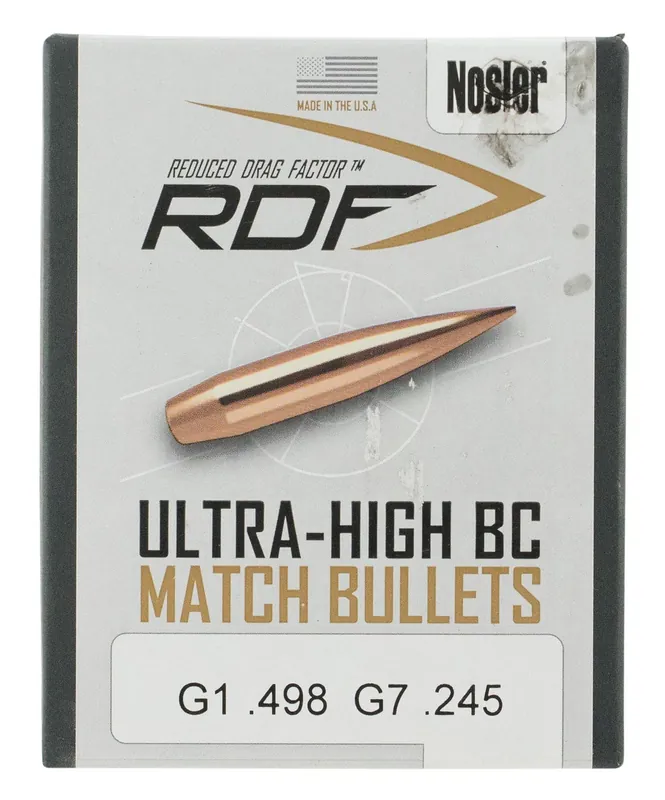 Nosler RDF 22 Cal .224 85 gr Hollow Point Boat-Tail (HPBT) 100 Per Box